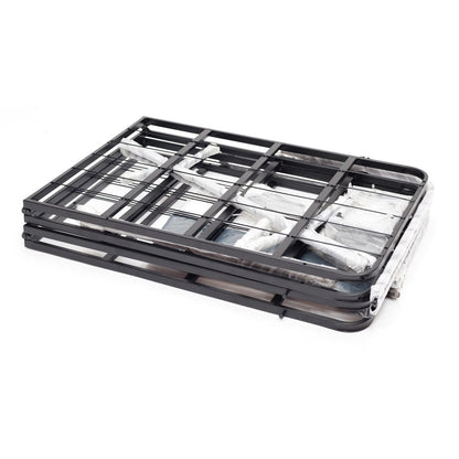 Base para colchón Boxspring de metal tamaño completo con funda de jacquard