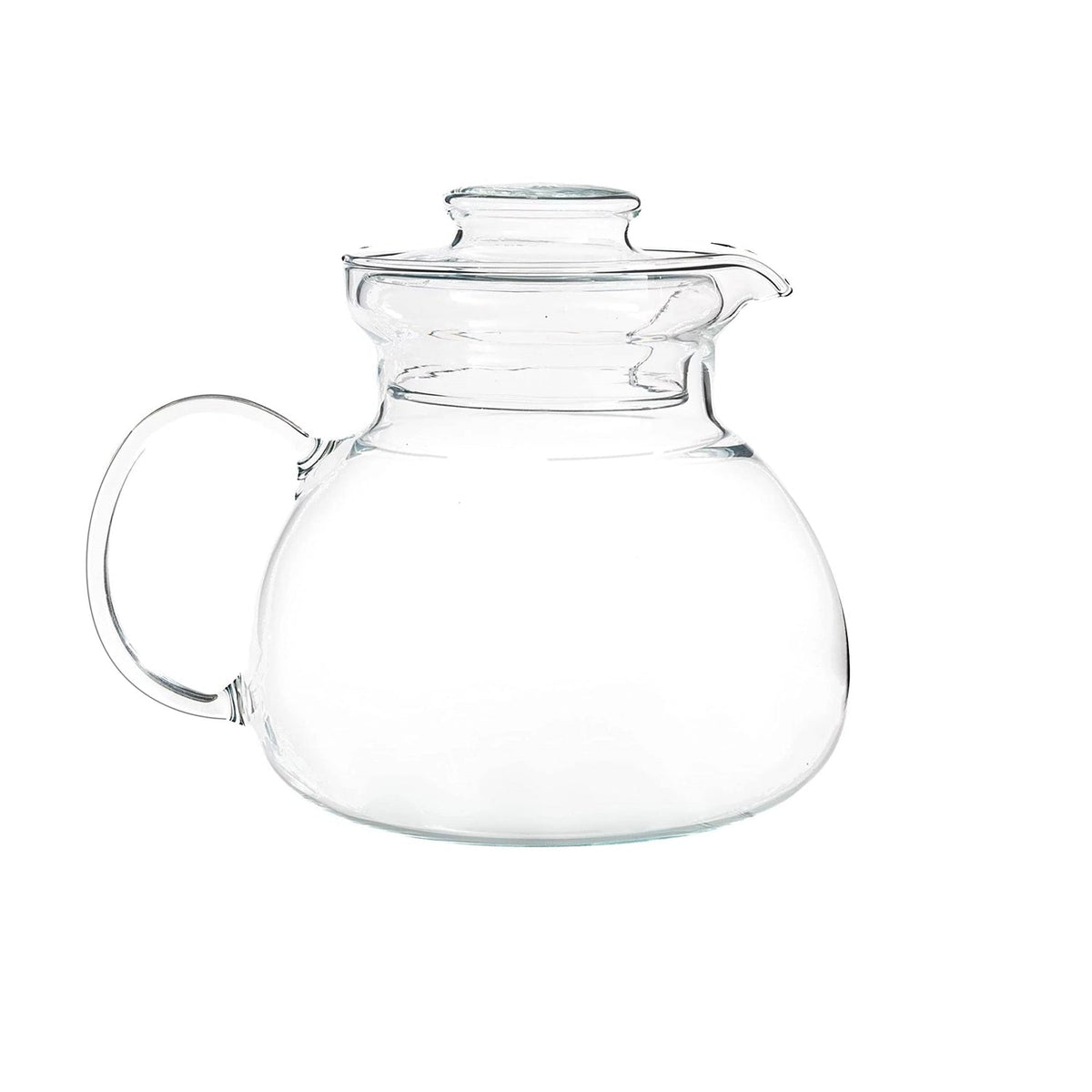 1.5 quart glass teapot stove top HomePacific, clear glass with lid and curved handle on Tampa Home & Garden Store