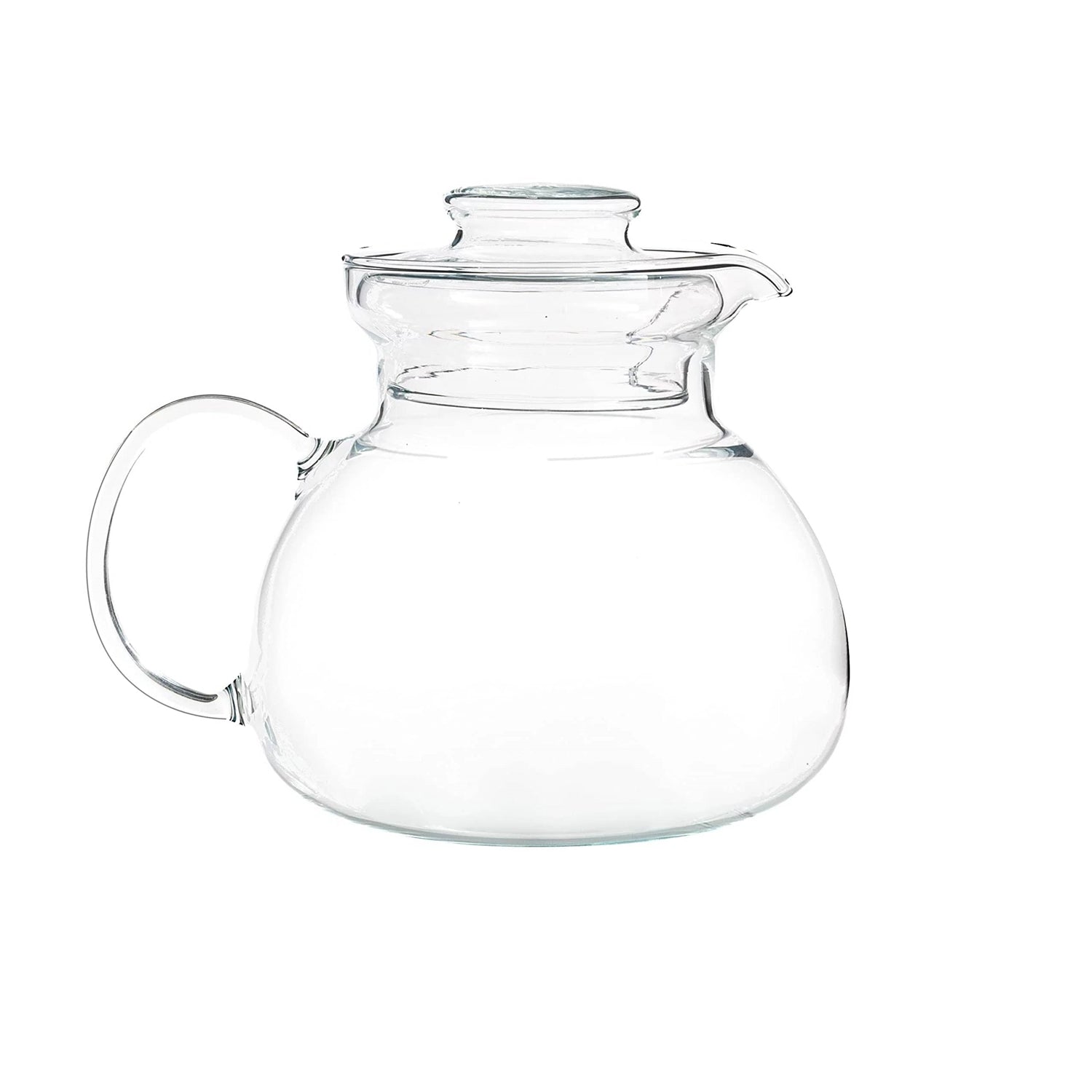 1.5 quart glass teapot stove top HomePacific, clear glass with lid and curved handle on Tampa Home & Garden Store