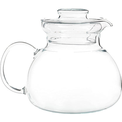 Tetera de cristal transparente para hornilla con tapa de 1,5 cuartos - Apta para microondas