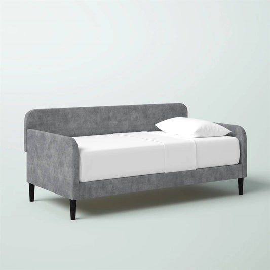 Twin size Modern Grey Silver Velvet Upholstered Daybed - Tampa Home & Garden Store