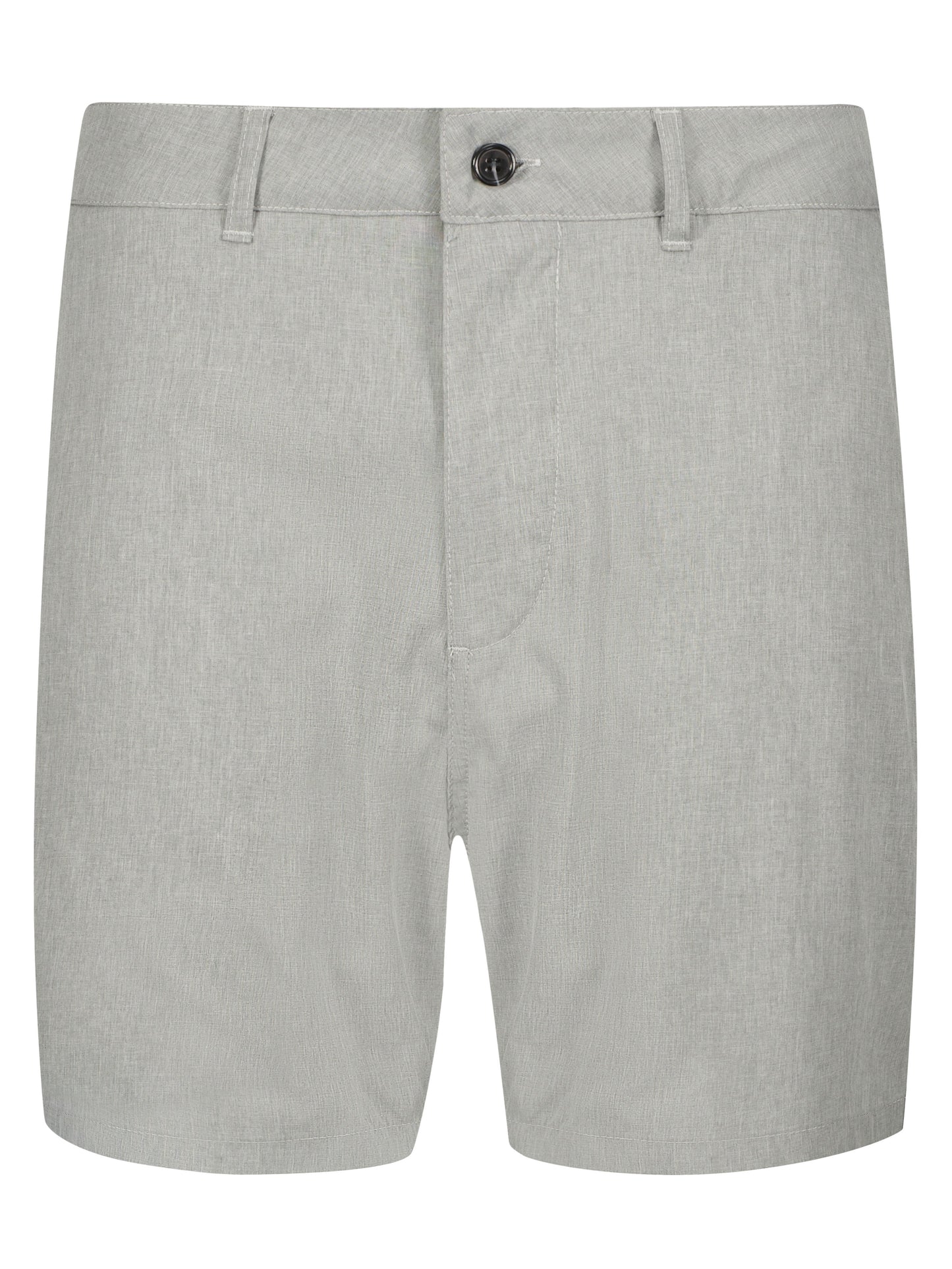Bayport Lightweight Shorts by White Water Life, light gray fabric with belt loops and center button closure on Tampa Home & Garden Store