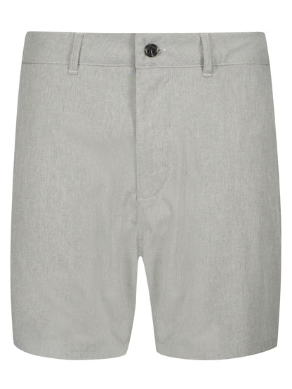 Bayport Lightweight Shorts by White Water Life, light gray fabric with belt loops and center button closure on Tampa Home & Garden Store