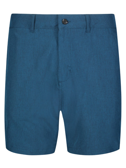 Bayport Lightweight Shorts blue teal fabric with front button closure by White Water Life on Tampa Home & Garden Store