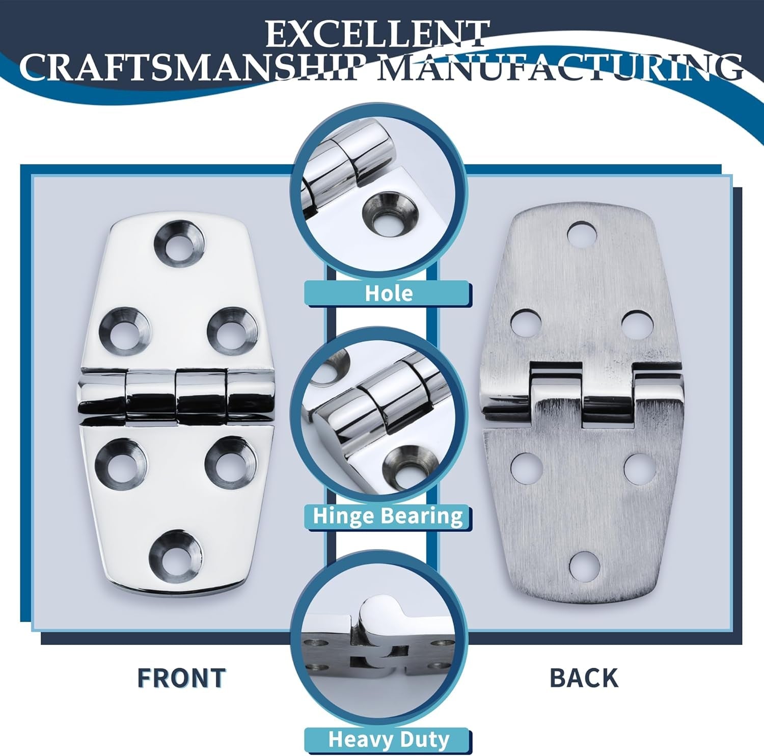 SHENGHUISS Marine Grade 316 Stainless Steel Boat Hatch Hinges - Tampa Home & Garden Store
