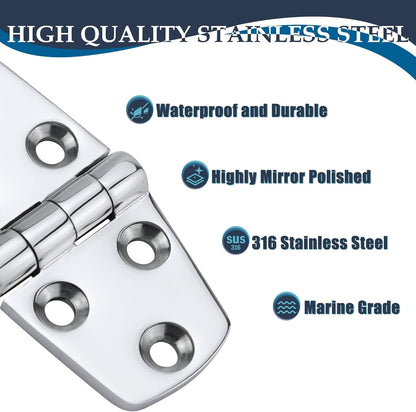 SHENGHUISS Marine Grade 316 Stainless Steel Boat Hatch Hinges - Tampa Home & Garden Store