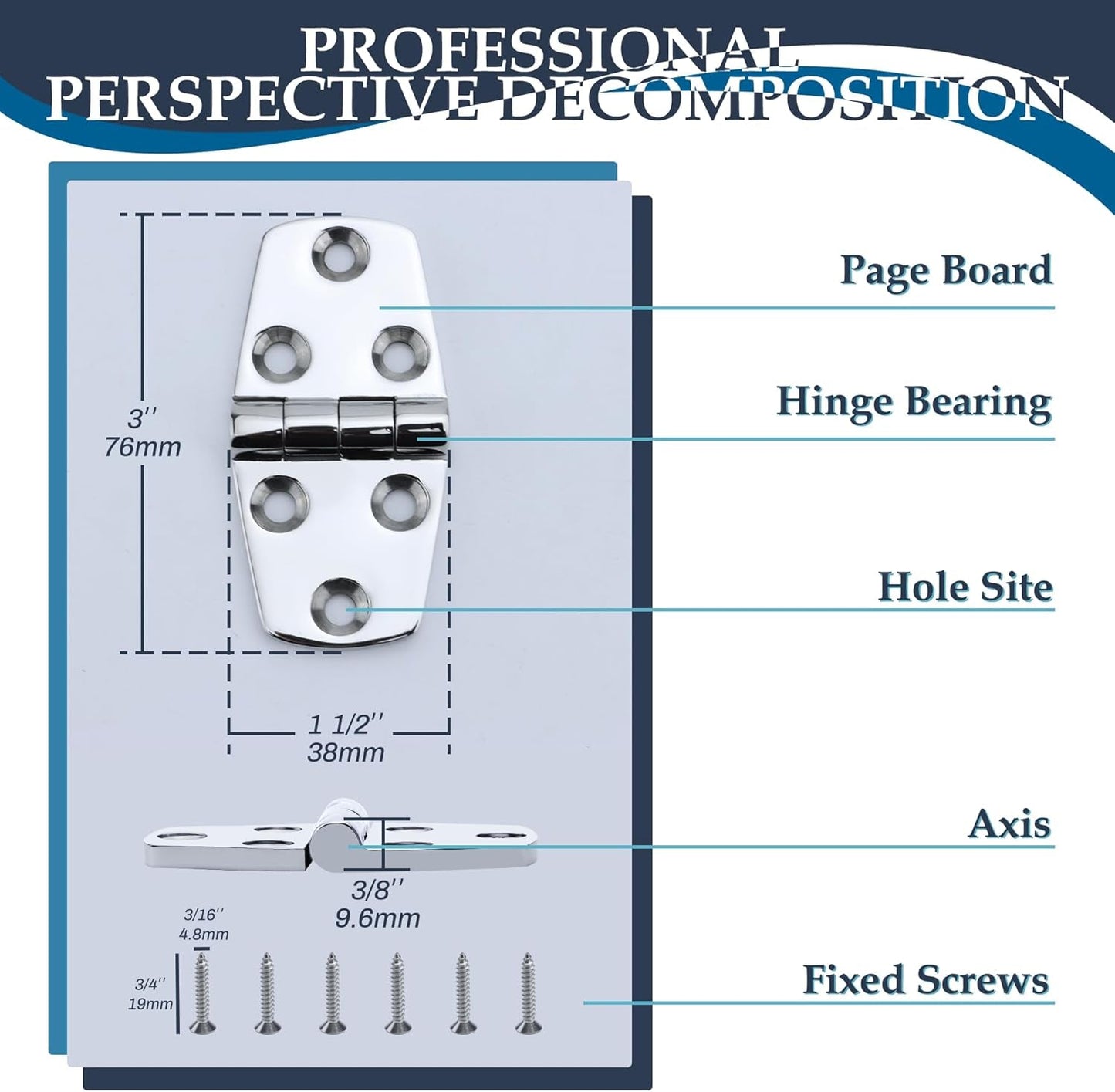 SHENGHUISS Marine Grade 316 Stainless Steel Boat Hatch Hinges - Tampa Home & Garden Store