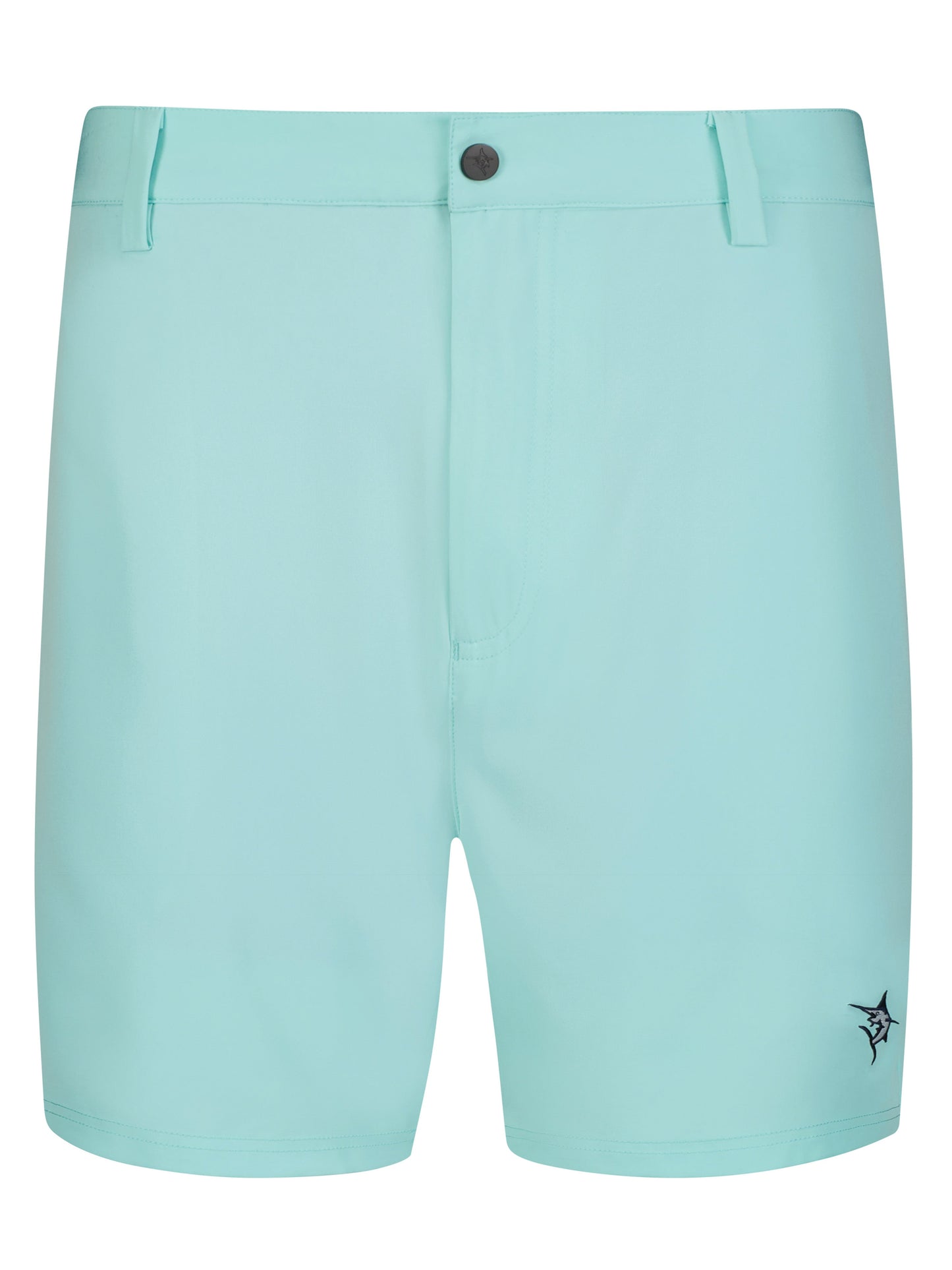 Freeport Short aqua shorts White Water Life with button waist leg logo on Tampa Home & Garden Store