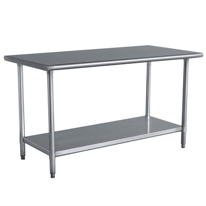 Mesa de trabajo de acero inoxidable Mesa de trabajo alta de preparación 24 x 48 pulgadas
