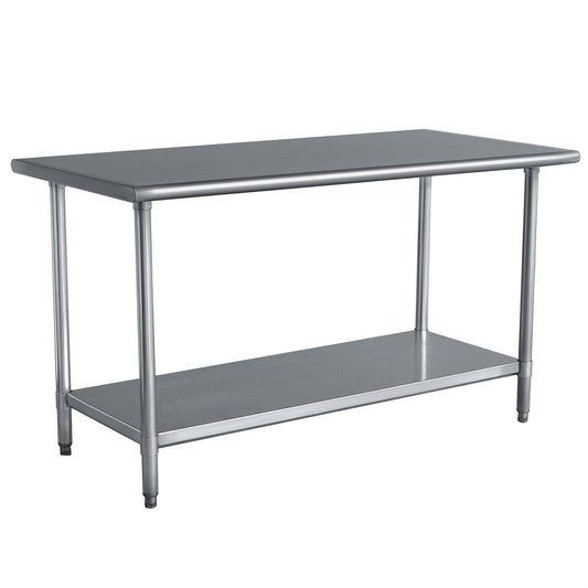 Mesa de trabajo de acero inoxidable Mesa de trabajo alta de preparación 24 x 48 pulgadas
