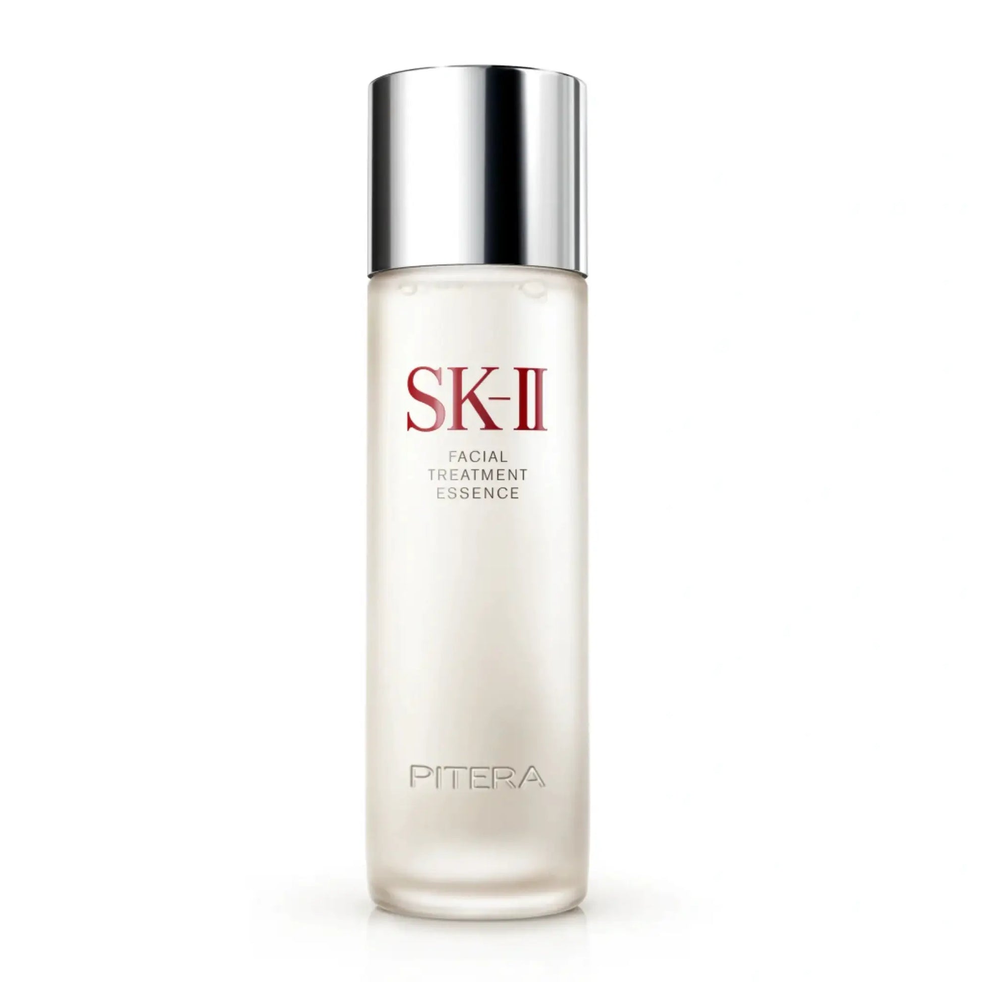 SK-II PITERA Facial Treatment Essence bottle with silver cap on white container on Tampa Home & Garden Store