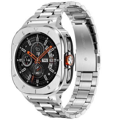 FortisGuard rugged watch band set for Galaxy Watch by Moktan Sabai; stainless steel finish on Tampa Home & Garden Store