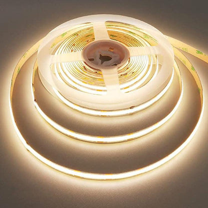 SLD02 Dotless Single Color Linear LED Strip Lights Low Voltage FCOB DC12V Tape Light - Tampa Home & Garden Store