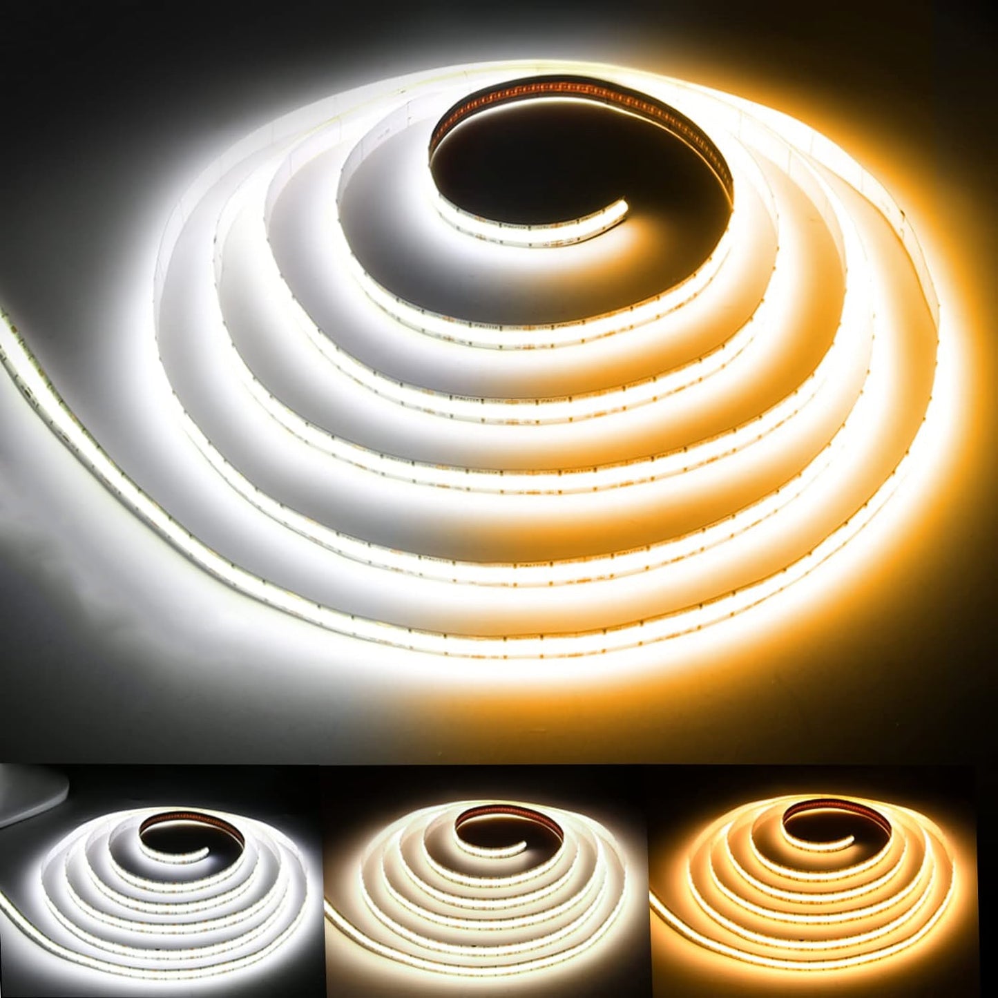 SLD07 Dotless Linear LED Tunable CCT (2700K-6500K) COB Strip Lights Low Voltage DC24V Tape Light - Tampa Home & Garden Store