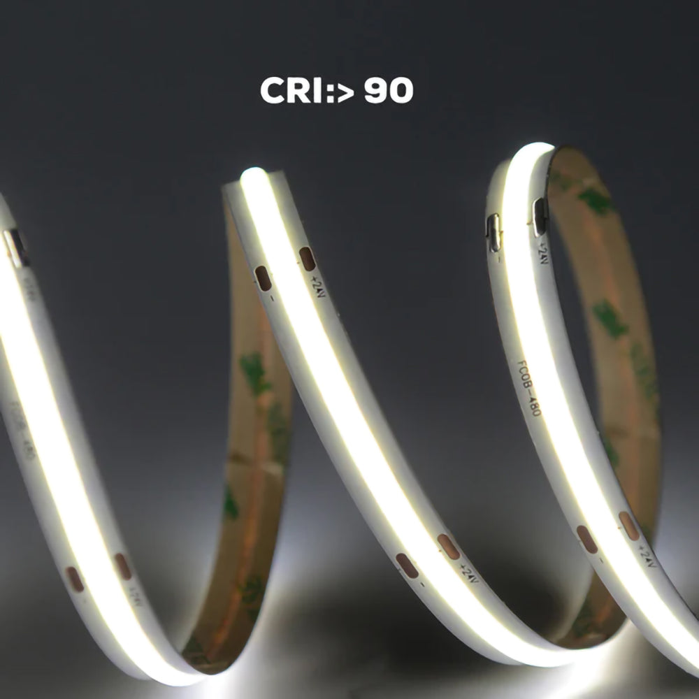 SLD07 Dotless Linear LED Tunable CCT (2700K-6500K) COB Strip Lights Low Voltage DC24V Tape Light - Tampa Home & Garden Store
