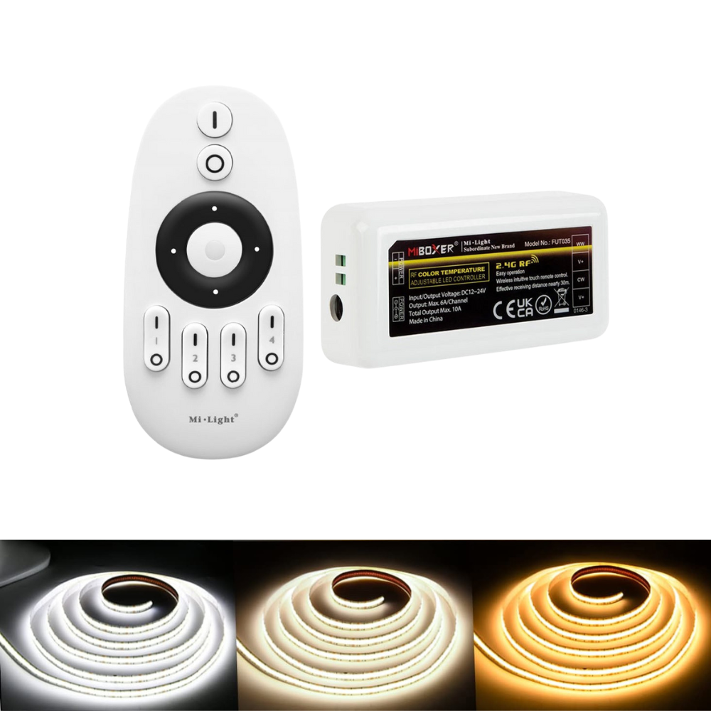 SLD07 Dotless Linear LED Tunable CCT (2700K-6500K) COB Strip Lights Low Voltage DC24V Tape Light - Tampa Home & Garden Store