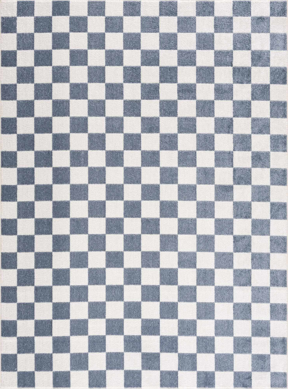 Brone Blue Checkered Washable Rug by Boutique Rugs, blue and white checker pattern on Tampa Home & Garden Store