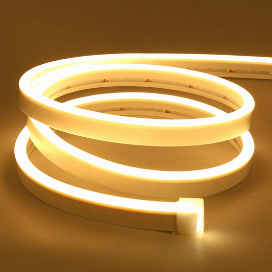 SLN02 Dotless COB Single Color Neon LED Strip Light 5M DC12V 36W IP65 Outdoor Rated Dimmable Low Voltage Silicone Rope Light - Tampa Home & Garden Store