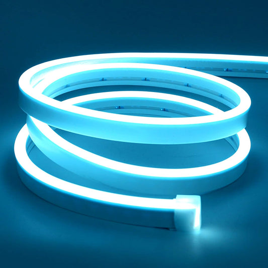 SLN02 Dotless COB Single Color Neon LED Strip Light 5M DC12V 36W IP65 Outdoor Rated Dimmable Low Voltage Silicone Rope Light - Tampa Home & Garden Store