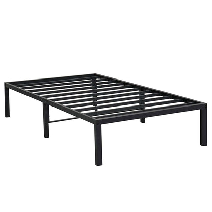 Base de cama de plataforma metálica resistente, tamaño Twin XL, color negro