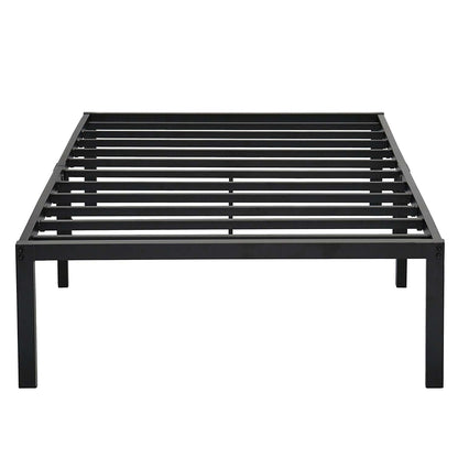 Base de cama de plataforma metálica resistente, tamaño Twin XL, color negro