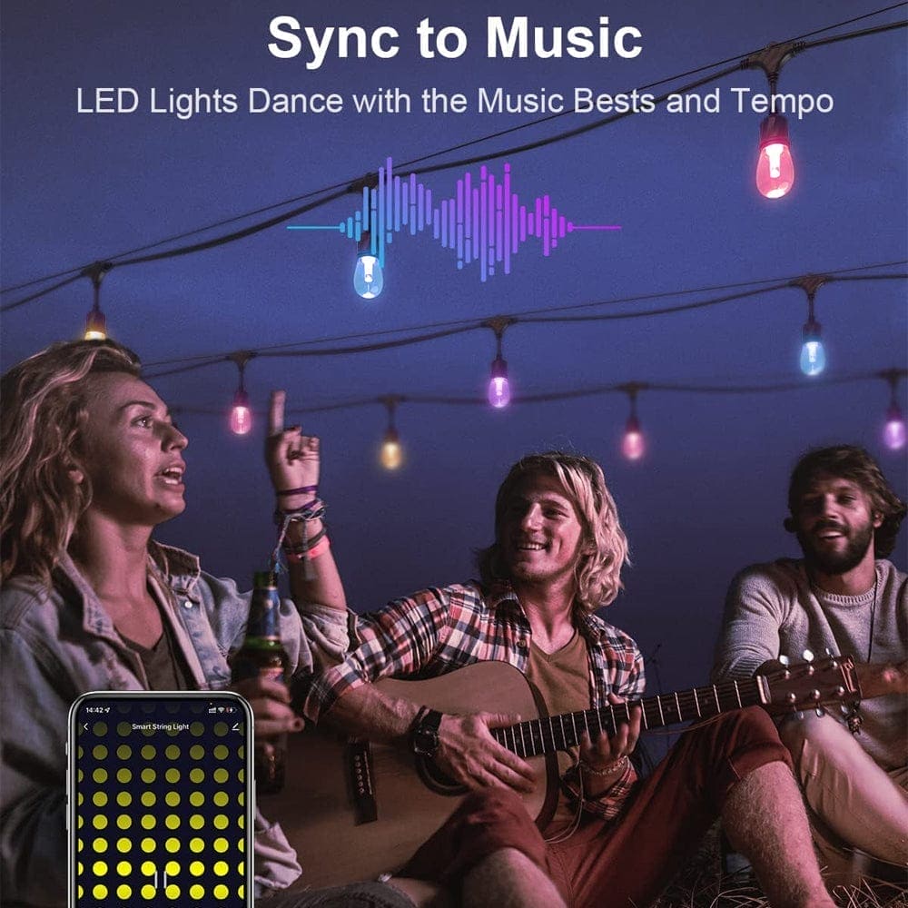 Color Changing Edison Lights LED Color Changing Edison String Lights