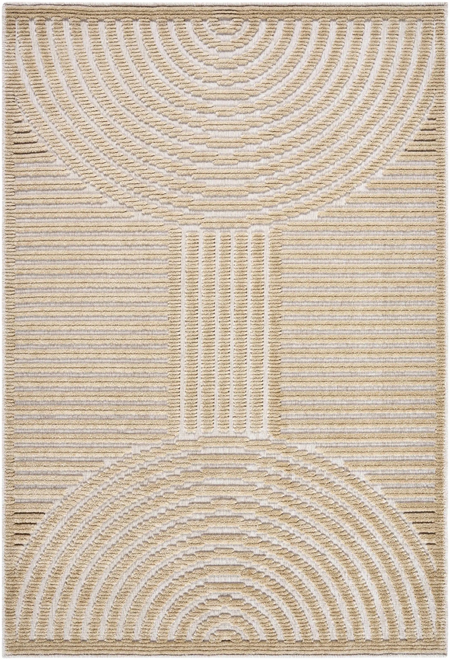 Deron Beige Washable Area Rug for Living Rooms