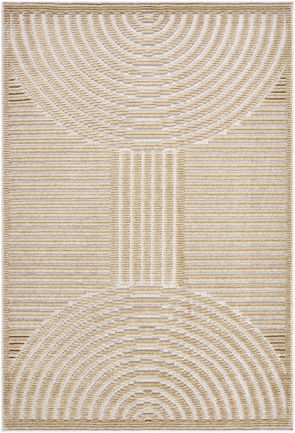 Deron Beige Washable Area Rug for Living Rooms