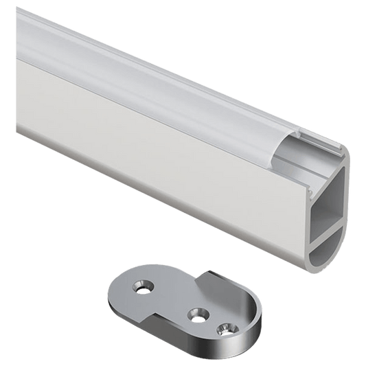 SM08 Oval Wardrobe Rail End Brackets Steel Closet Rod Socket Holder Pair - Tampa soil911.com