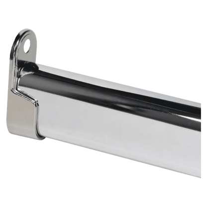 SM08 Oval Wardrobe Rail End Brackets Steel Closet Rod Socket Holder Pair - Tampa soil911.com