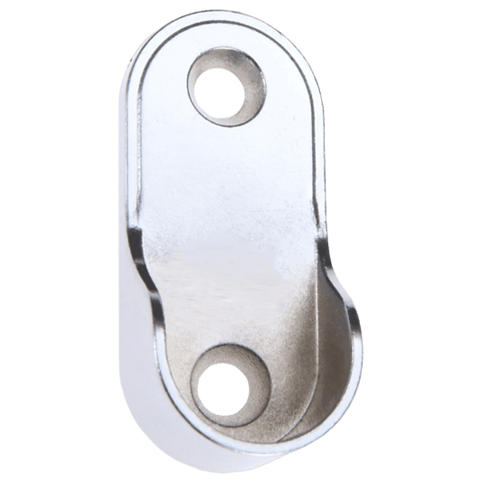SM08 Oval Wardrobe Rail End Brackets Steel Closet Rod Socket Holder Pair - Tampa soil911.com