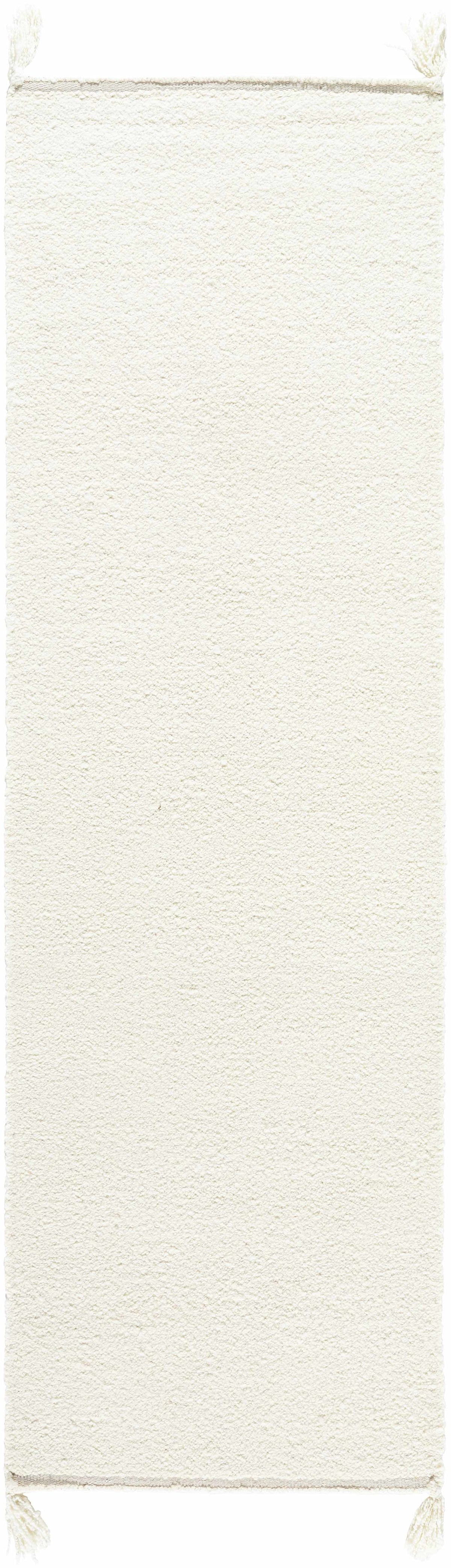 Niabi Area Rug cream shag with tassel ends, Boutique Rugs on Tampa Home & Garden Store