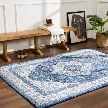 Billy Area Rug - Clearance blue and white distressed pattern rug by Boutique Rugs on Tampa Home & Garden Store