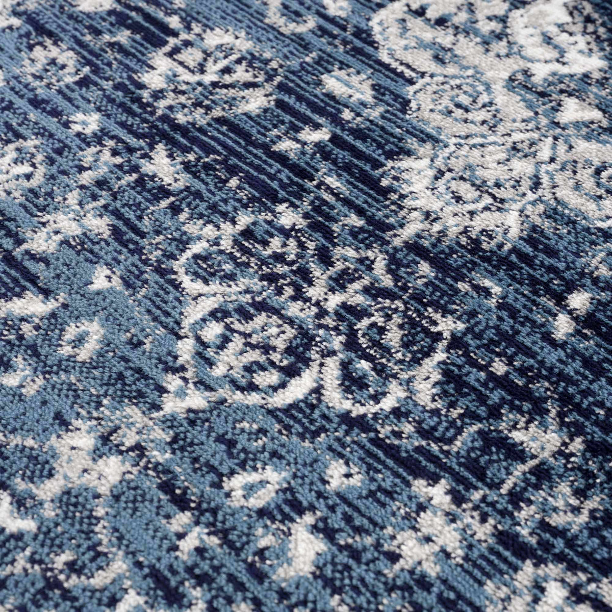 Billy Area Rug from Boutique Rugs in blue abstract pattern, navy accents, clearance on Tampa Home & Garden Store