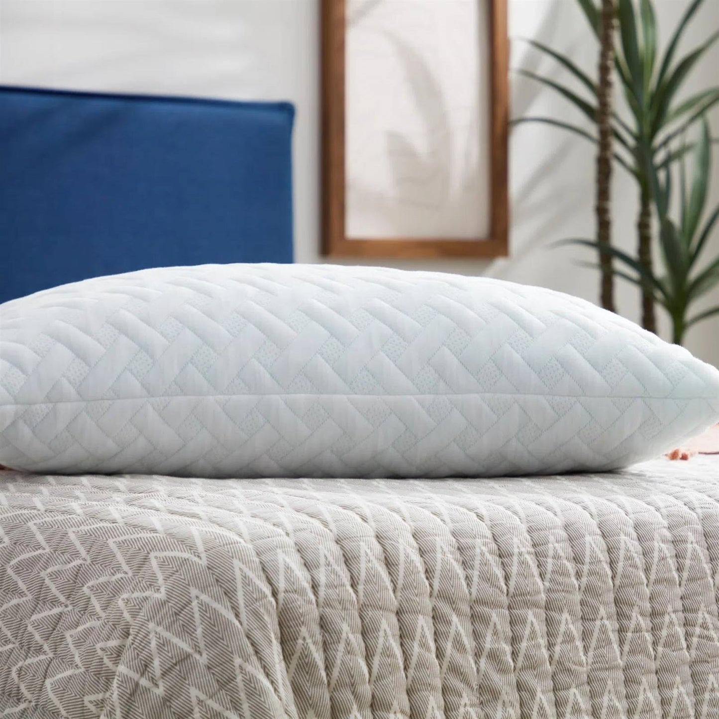 Juego de 2 almohadas de espuma viscoelástica triturada con 2 fundas de almohada - Tamaño estándar