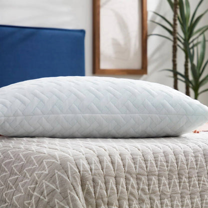 Juego de 2 almohadas de espuma viscoelástica triturada con 2 fundas de almohada - Tamaño estándar
