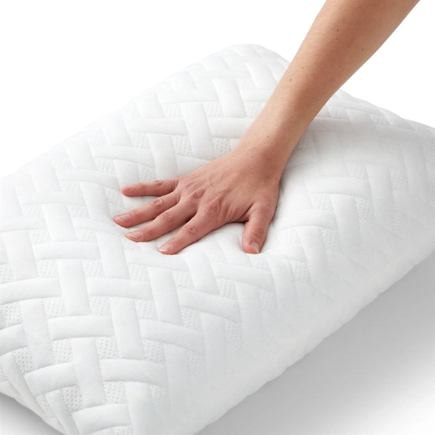 Juego de 2 almohadas de espuma viscoelástica triturada con 2 fundas de almohada - Tamaño estándar