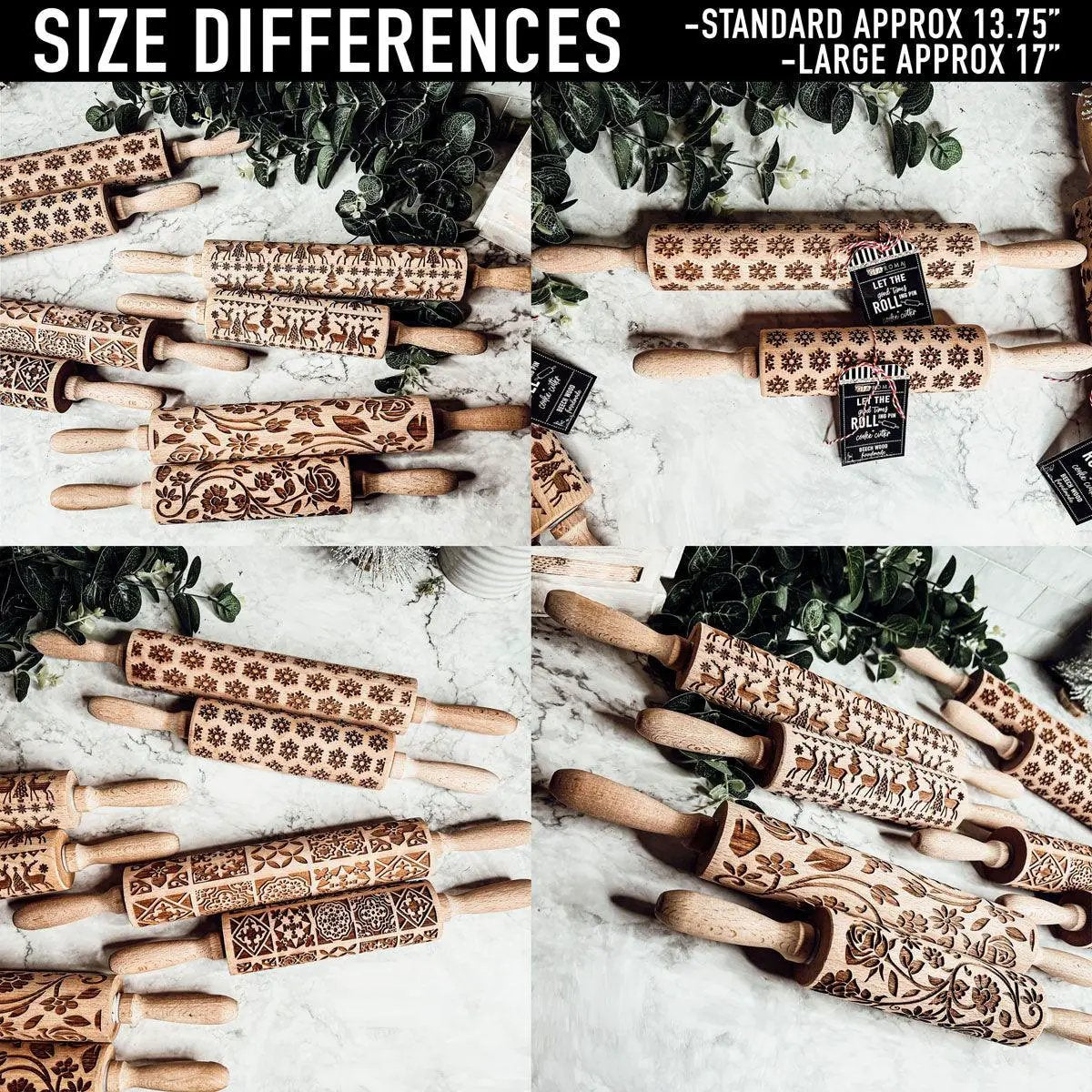 Christmas Rolling Pin Set In 10 Styles Varieties