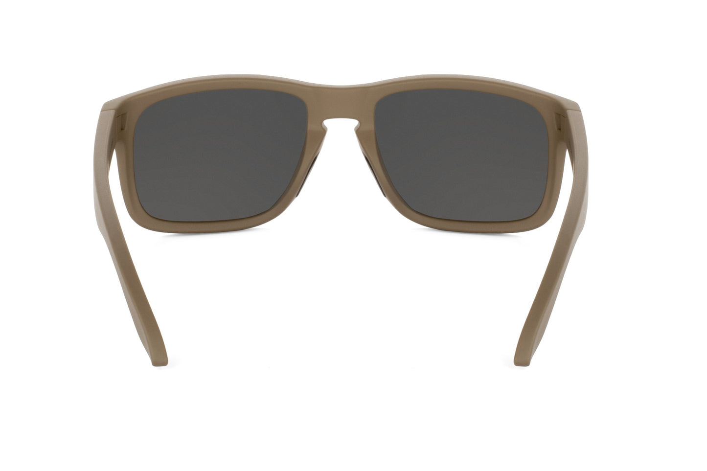 Skeleton Optics Decoy Coyote Tan sunglasses with dark gray lenses on Tampa Home & Garden Store