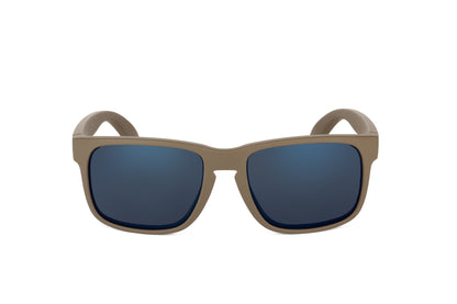 Sunglasses Decoy Coyote Tan by Skeleton Optics with blue lenses on Tampa Home & Garden Store