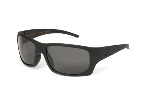 Outlaw - Blackout sunglasses by Skeleton Optics with matte black frame and dark gray lenses on Tampa Home & Garden Store