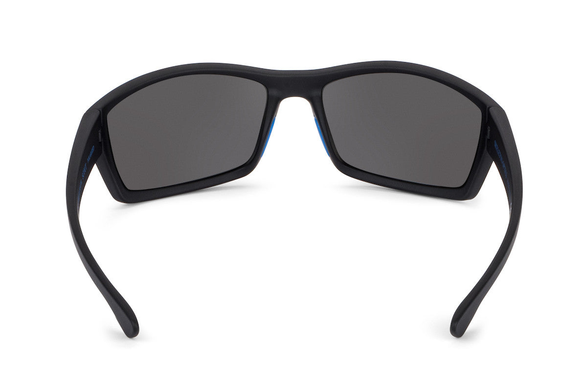 Scout Blue Line sunglasses by Skeleton Optics, black frame with dark gray lenses on Tampa Home & Garden Store