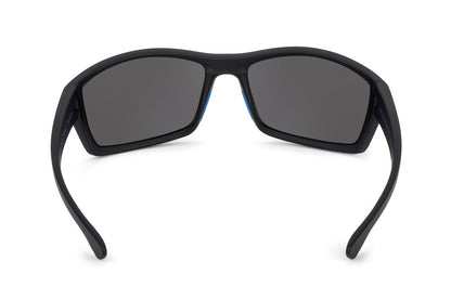 Scout Blue Line sunglasses by Skeleton Optics, black frame with dark gray lenses on Tampa Home & Garden Store