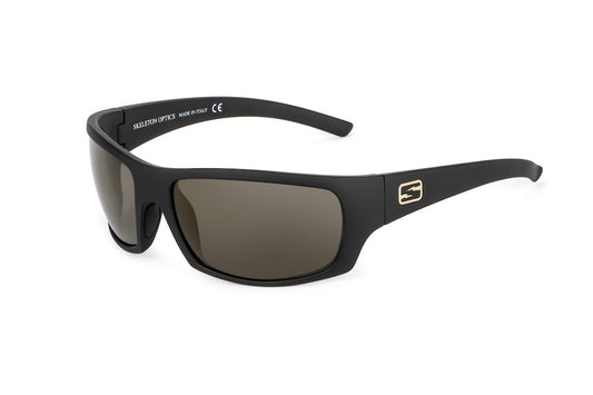 Renegade sunglasses Skeleton Optics, black matte frame, dark grey lenses on Tampa Home & Garden Store