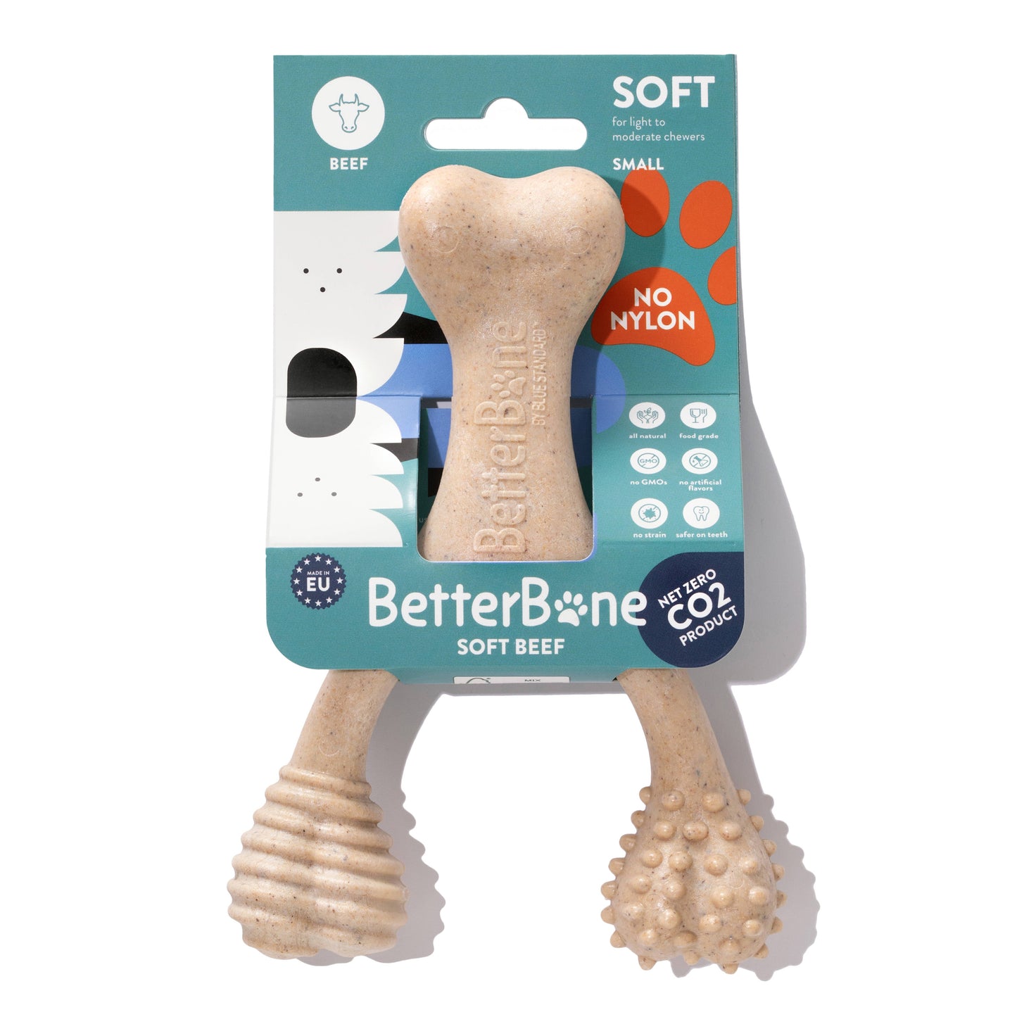 Jouet à mâcher BetterBone SOFT Durability : Ingrédients naturels, idéal pour les chiots qui font leurs dents, les chiens âgés et les chiens à la mâchoire douce.