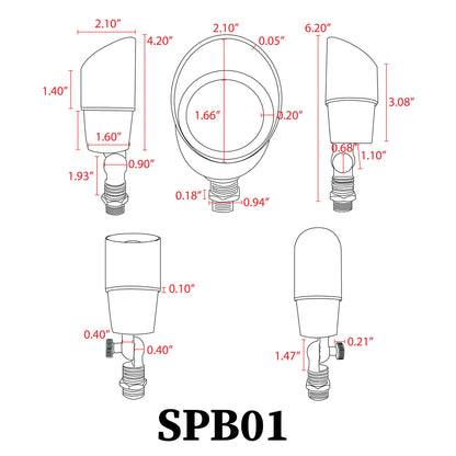 SPB01 Low Voltage Directional Spot Light Outdoor Landscape Lighting - Tampa Home & Garden Store