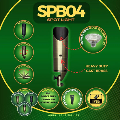 SPB04 Adjustable Low Voltage LED Bullet Landscape Spotlight Outdoor Lighting