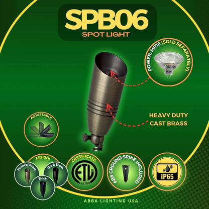 Projecteur de paysage extérieur à LED basse tension SPB06