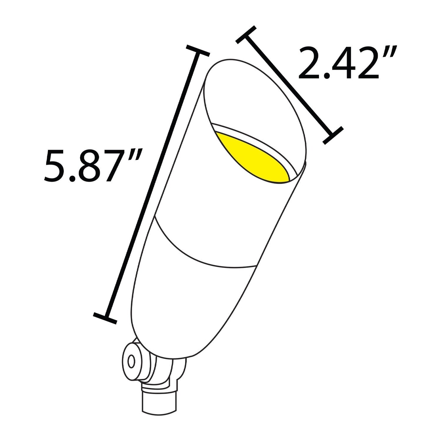 Foco LED de bajo voltaje ajustable SPB13 de 3 W a 12 W para iluminación de exteriores, estilo bala