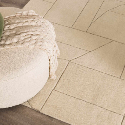 Fusao Off White Area Rug, beige woven texture, Boutique Rugs, clearance on Tampa Home & Garden Store
